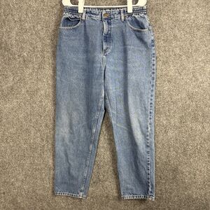 L.L Bean Original Fit Relaxed  Jeans Womens Size 14P  Blue Crop